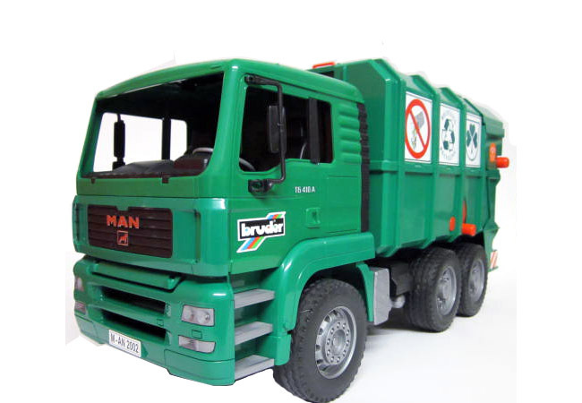 bruder garbage truck rear loader
