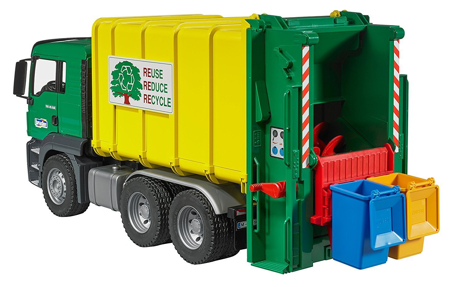 Buy Bruder - MAN TGS Rear Loading Garbage Truck Green 03764