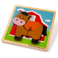 Bigjigs - Chunky Lift Out Puzzle - Horse