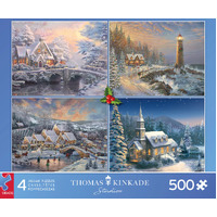 Ceaco - Thomas Kinkade Christmas 4-in-1 Puzzle 500pc