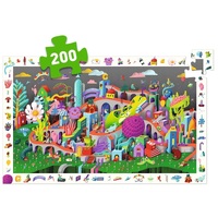 Djeco - Crazy Town Observation Puzzle 200pc