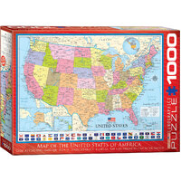 Eurographics -Map of the United States of America Puzzle 1000pc