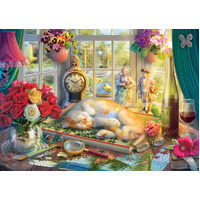Holdson - Cat Napping Cat in the Puzzle Puzzle 1000pc