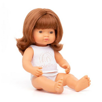 Miniland - Baby Doll European Girl Red Hair 38cm