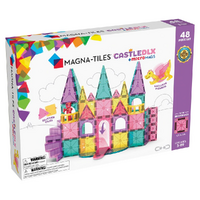 Magna-Tiles - Castle DLX + microMAGS - 48 Piece Set