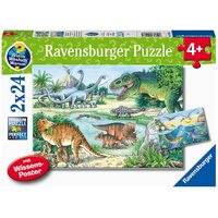 Ravensburger - Dinosaurs of Land and Sea Puzzle 2x24pc