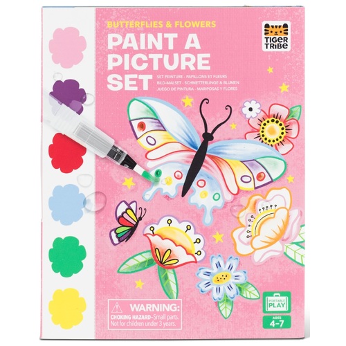 Tiger Tribe - Paint-a-Picture Set - Butterflies & Flowers