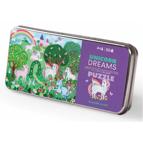 Crocodile Creek - Unicorn Dreams Tin Puzzle 50pc