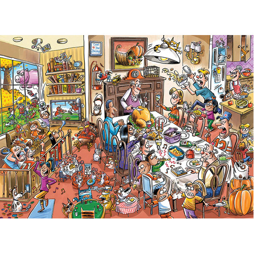 Cobble Hill - Doodletown Thanksgiving Togetherness Puzzle 1000pc