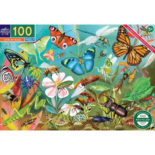 eeBoo - Love of Bugs Puzzle 100pc