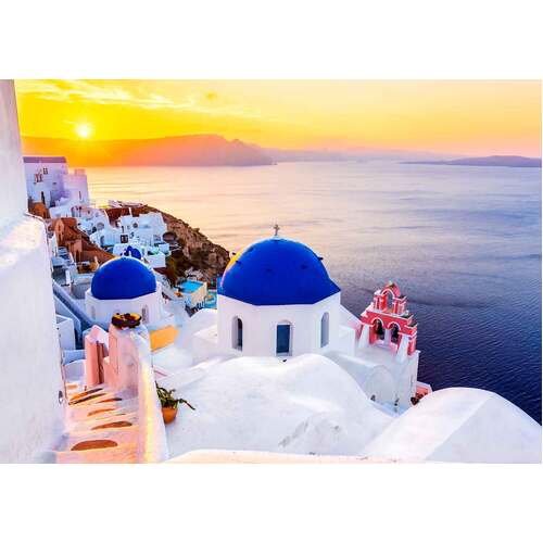 Enjoy - Sunrise over Santorini, Greece Puzzle 1000pc