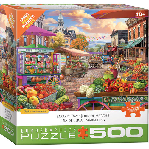 Eurographics - Main Street Market Large Piece Puzzle 500pc