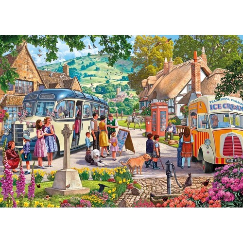 Gibsons - Boarding The Bus Large Piece Puzzle 100pc