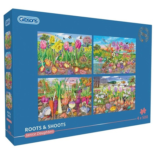 Gibsons - Roots & Shoots Puzzle 4 x 500pc