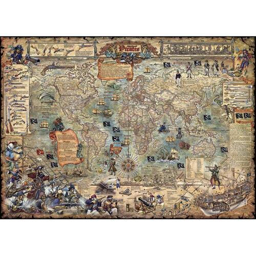 Heye - Map Art, Pirate World Puzzle 2000pc