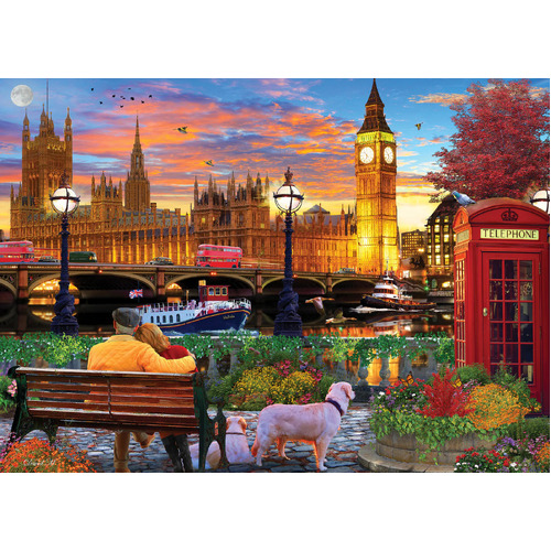 Holdson - Travel Abroad - On the Thames in London Puzzle 1000pc