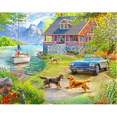 Holdson - A Road Less Travelled - Summer Lake House Puzzle 1000pc