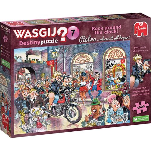 Jumbo - WASGIJ? Retro Destiny 7 Rock Around the Clock Puzzle 1000pc