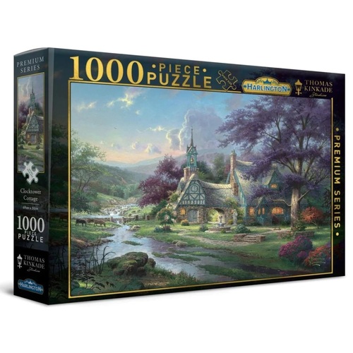 Harlington - Thomas Kinkade Clocktower Cottage Puzzle 1000pc