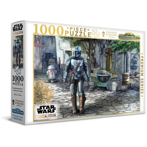 Harlington - Thomas Kinkade Star Wars - The Mandalorian - A Welcome Sight Puzzle 1000pc