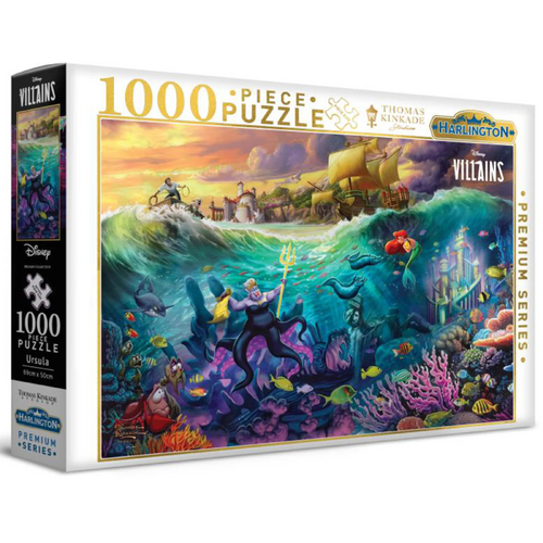 Harlington - Thomas Kinkade Disney Villains - Ursula Puzzle 1000pc