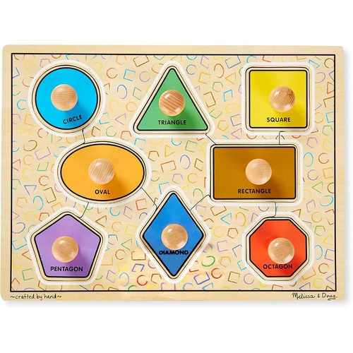 Melissa & Doug - Large Shapes Jumbo Knob Puzzle 8pc