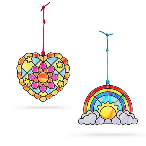 Melissa & Doug - Stained Glass Made Easy - Heart & Rainbow