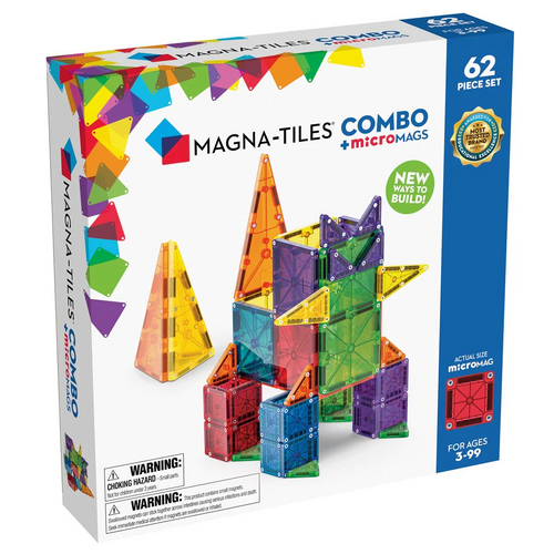 Magna-Tiles - Combo + microMAGS - 62 Piece Set