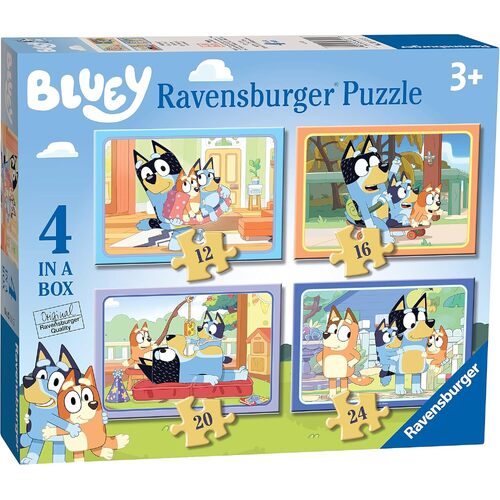 Ravensburger - Bluey Let's Do This 4 Puzzles in a Box