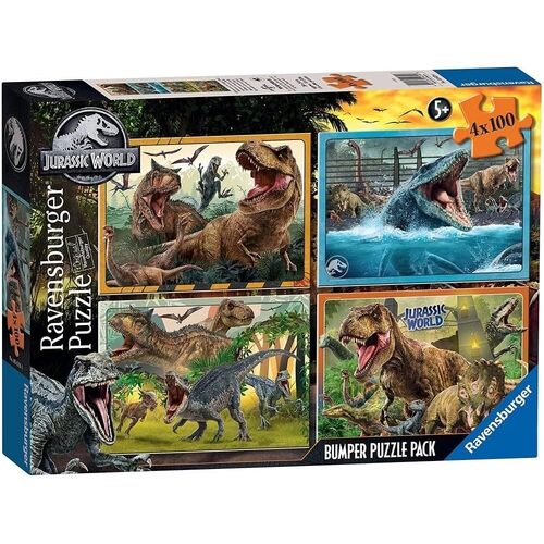 Ravensburger - Jurassic World Bumper Puzzle Pack 4x100pc