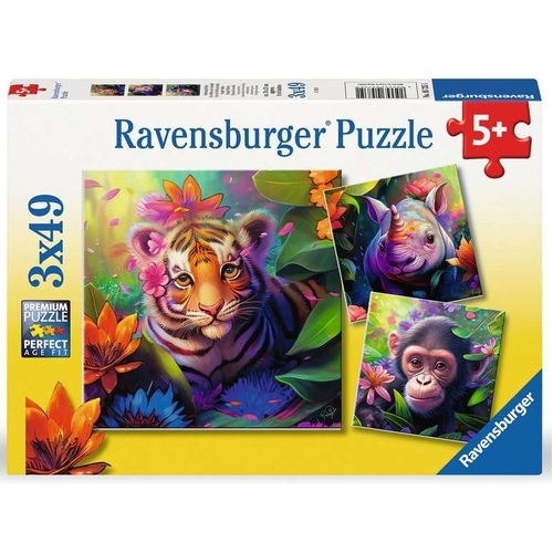 Ravensburger - Jungle Babies Puzzle 3x49pc