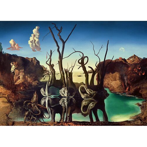 Ravensburger - Swans Reflecting Elephants, Salvador Dali Puzzle 1000pc