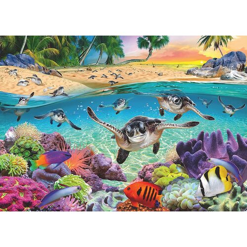 Ravensburger - Race of the Baby Sea Turtles Large Format Puzzle 500pc