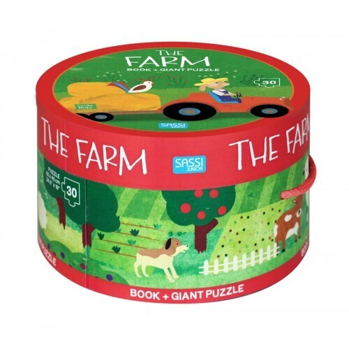 Sassi - The Farm Giant Puzzle & Book Set