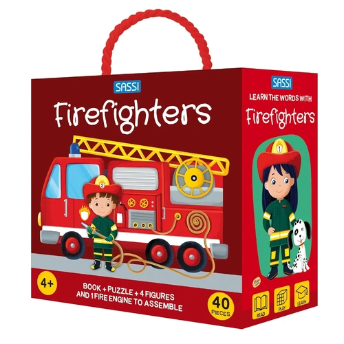 Sassi - Firefighters Puzzle & Book Set