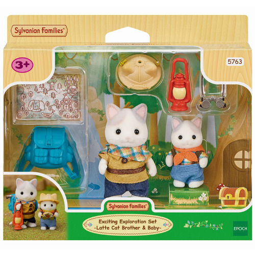 Sylvanian Families - Exciting Exploration Set with Latte Cat Brother & Baby