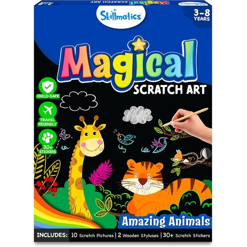 Skillmatics - Magical Scratch Art Amazing Animals